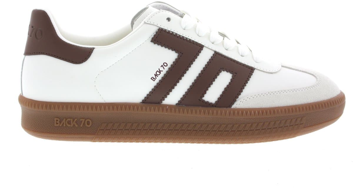 BACK70 Double Sneakers - Leer - Heren - Wit - Maat 42