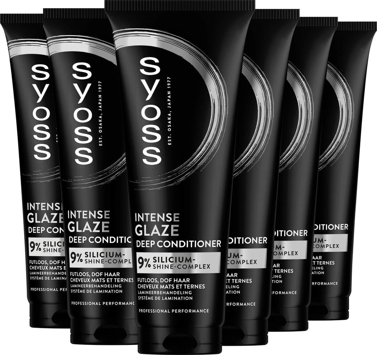 Syoss Glaze - Conditioner - Herstelt Futloos en Dof Haar - Glans en Zijdezacht Resultaat - Zacht en Makkelijk Doorkambaar - Vermindert Pluis tot 24u - Voordeelverpakking - 6x250 ml
