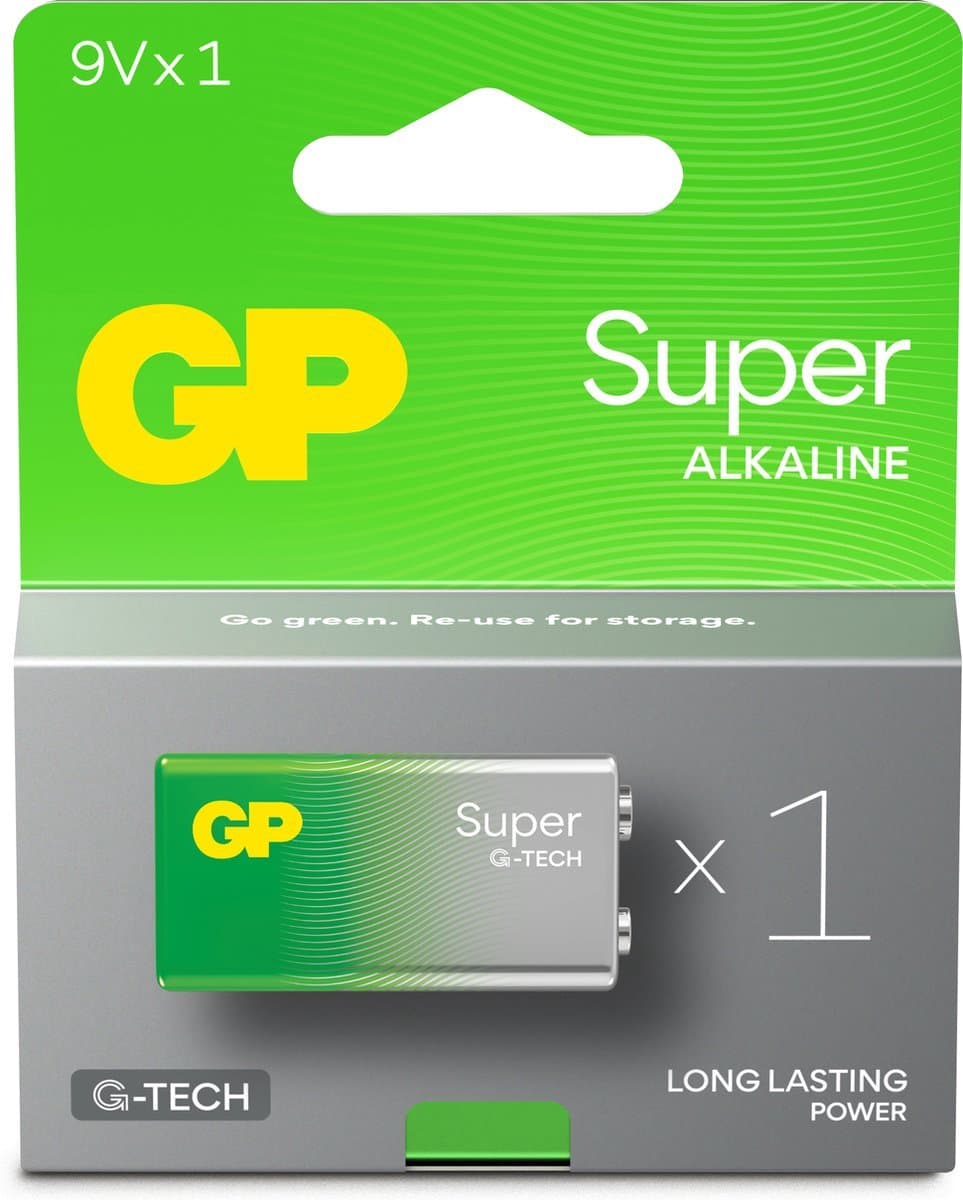 9V Super alkaline G-Tech batterij 10 Stuks