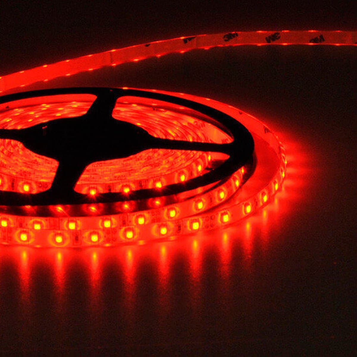 LED Strip 5050 060 leds/mtr IP20 RED 14.4W 24V PCB 10mm