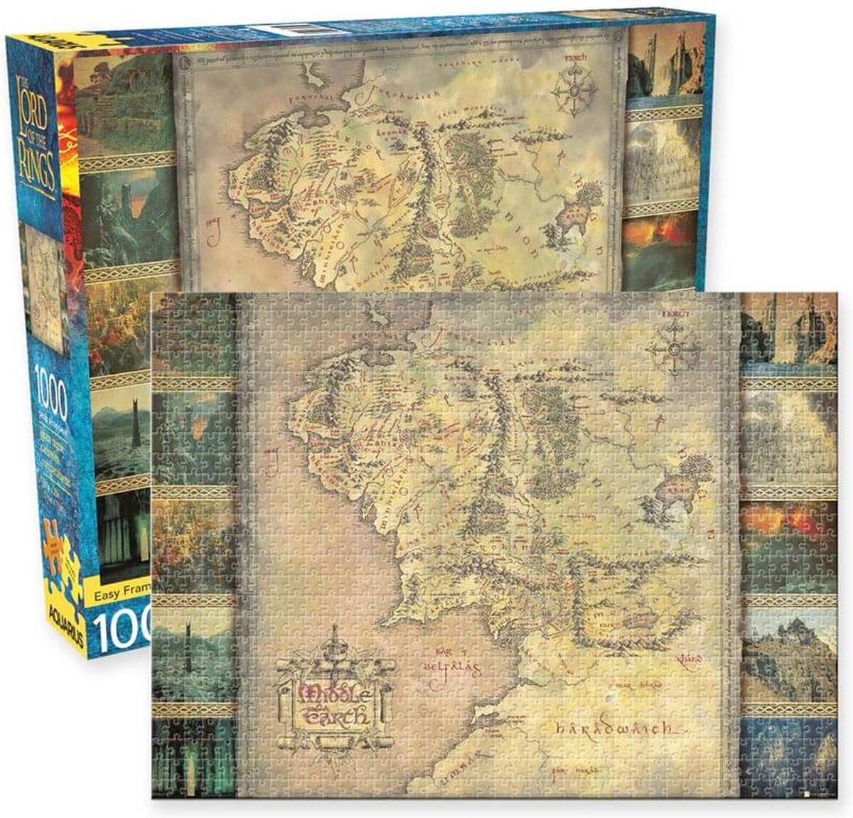Lord of the Rings Puzzel Kaart (1000 stukken)