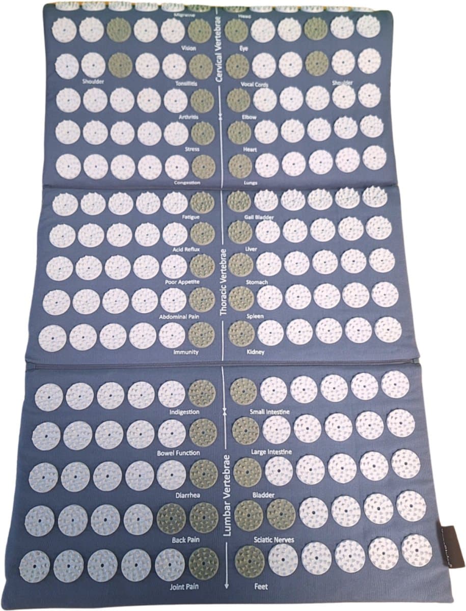 YogaStyles Spijkermat 3-Fold / Acupressuur mat grijsblauw