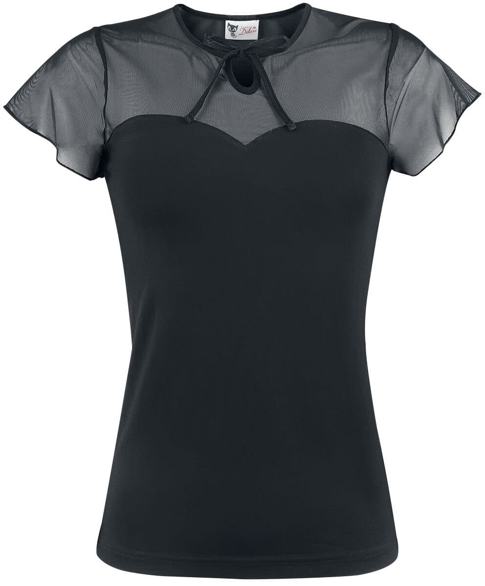 Pussy Deluxe Lovely Chic Dames T-shirt - zwart - M
