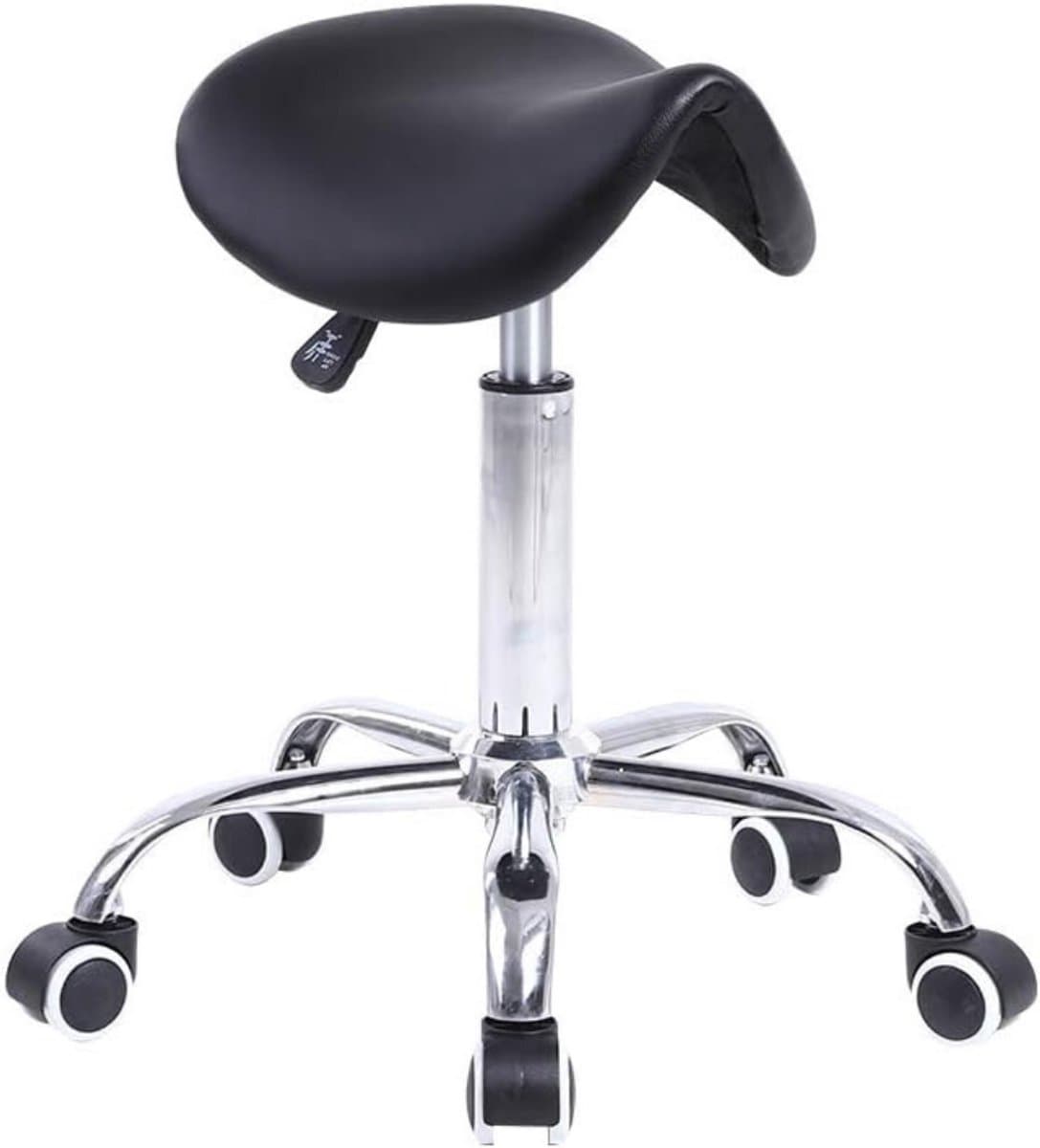 ZRSS® Zadelkruk op Wielen - Zadelstoel Ergonomisch - Hoogte verstelbaar Krukje - Zwart