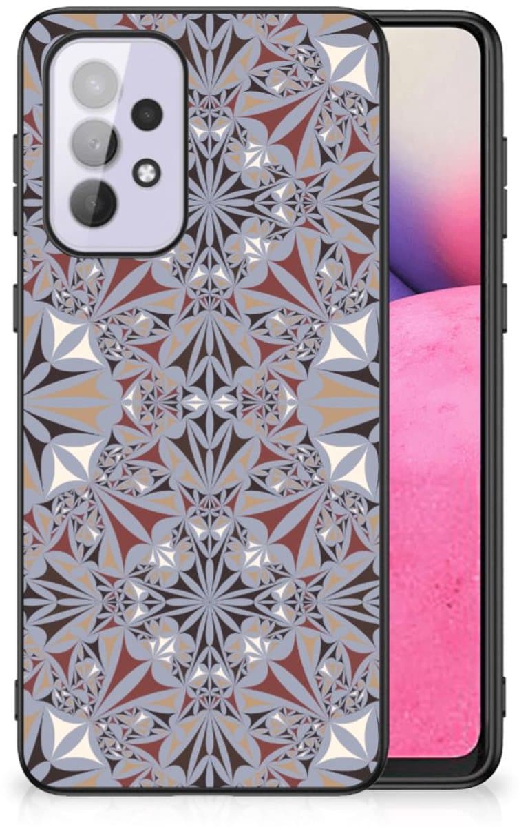 Samsung Galaxy A33 5G Marmeren Print Telefoonhoesje Flower Tiles