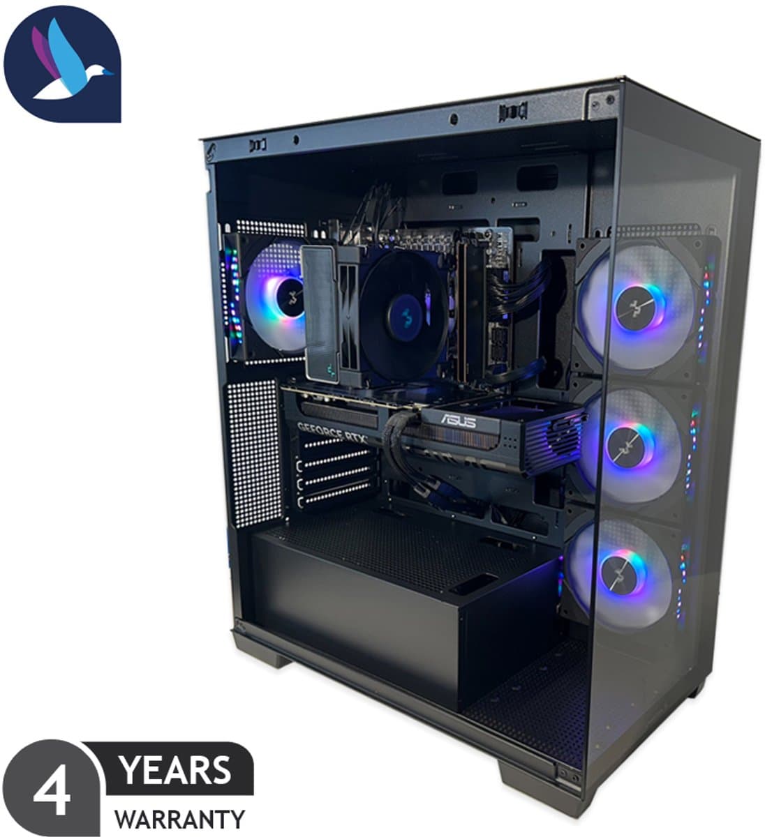DeepCool III Gaming PC - Intel Core i7 14700KF - NVIDIA RTX 5070 Ti - 32 GB RAM - 1 TB SSD - WiFi - BT