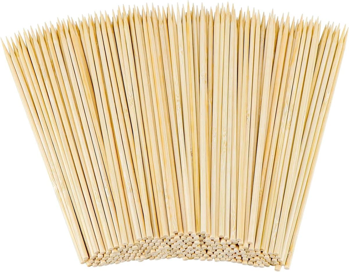 KURTT - Sjasliekstokjes 20 cm - Shaslick - stokjes - Barbecue - Feest - snack - tapas - picknick - tapasschaal - Prikkers - Spiesjes - Bamboo - Milieuvriendelijk - BIO - Sate stokjes - Sate prikkers - set van 100 stuks