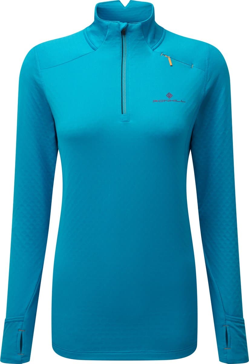 RONHILL TECH PRISM 1/2 ZIP HARDLOOPSHIRT DAMES - MAAT L