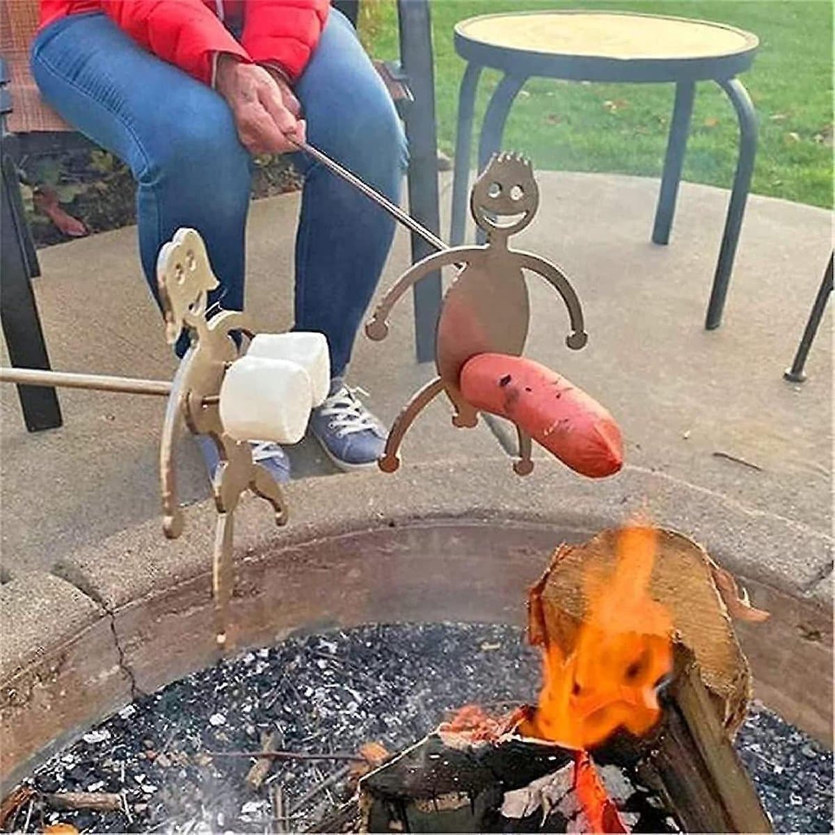 M.T.C© funny marshmellow spies-HOTDOG -sexy bbq item-spiezen-kamado-chicken-cadeau-BGE-bastard-Grill guru-Chicken sitter