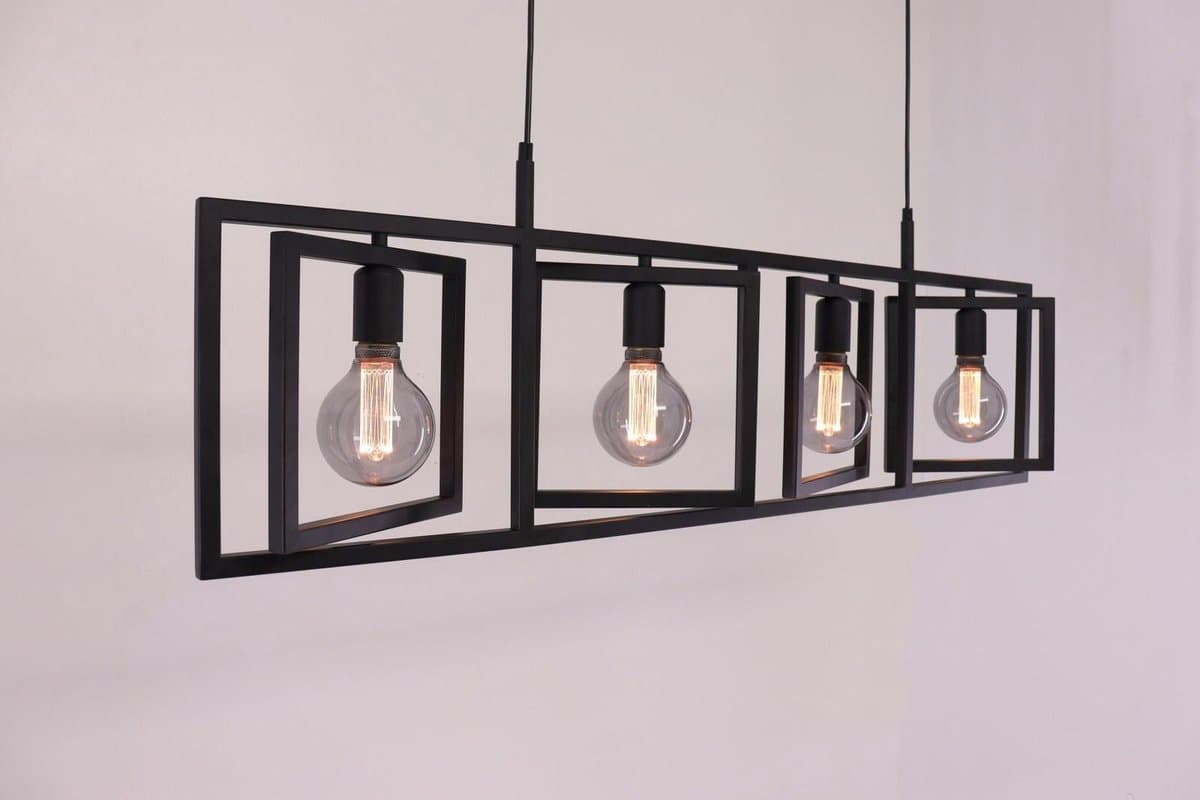 Hanglamp Foldable zwart rechthoek draaibaar 110cm