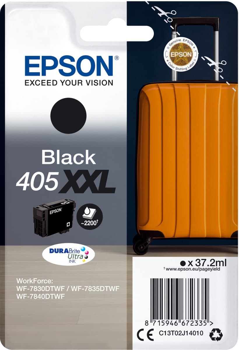 Epson 405XXL DURABrite Ultra inktcartridge 1 stuk(s) origineel extra (super) hoge opbrengst zwart