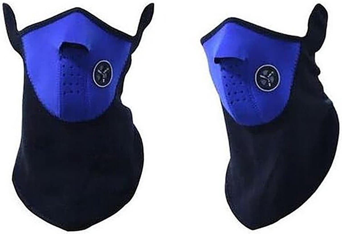 Jumada - Motormasker - Rijden - Ski - Motor - Neopreen - Blauw - 2 stuks