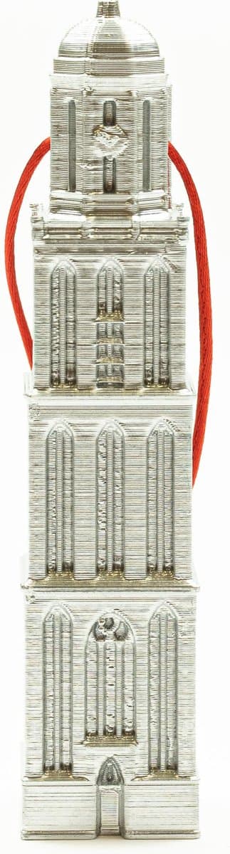 Kersthanger Peperbus Zwolle 3D geprint - Zilver