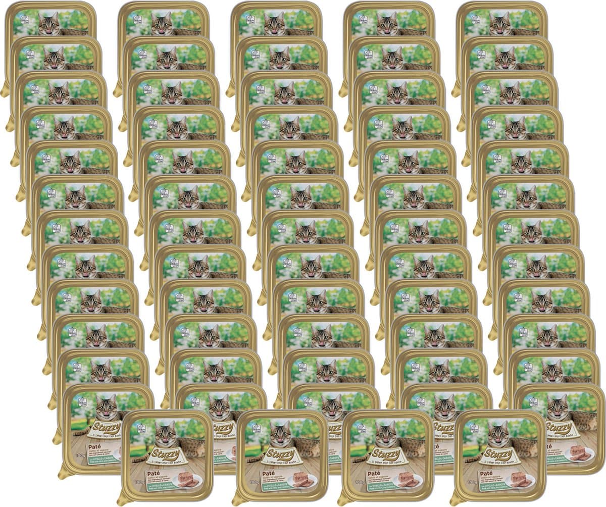 Mister Stuzzy Cat Paté 100 g - Kattenvoer - 64 x Kalf&Wortel
