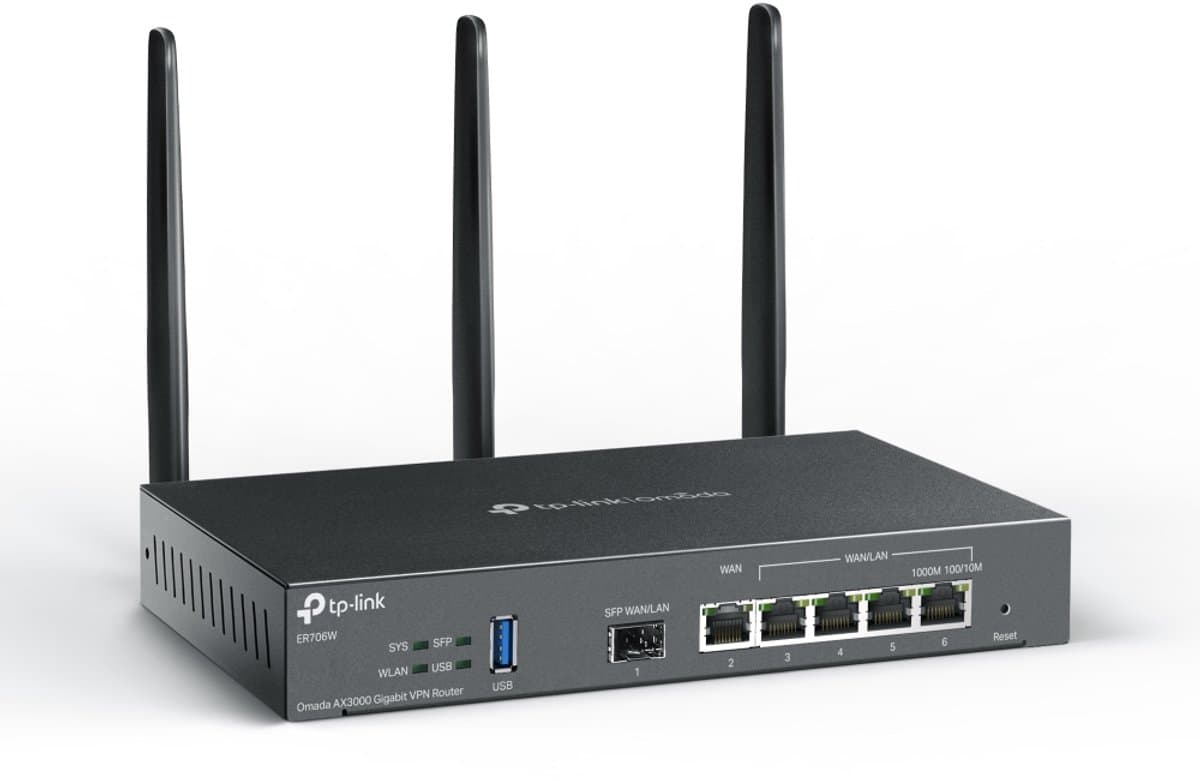 TP-Link Omada ER706W - VPN Router - Dual-Band - WiFi 6 - Zwart