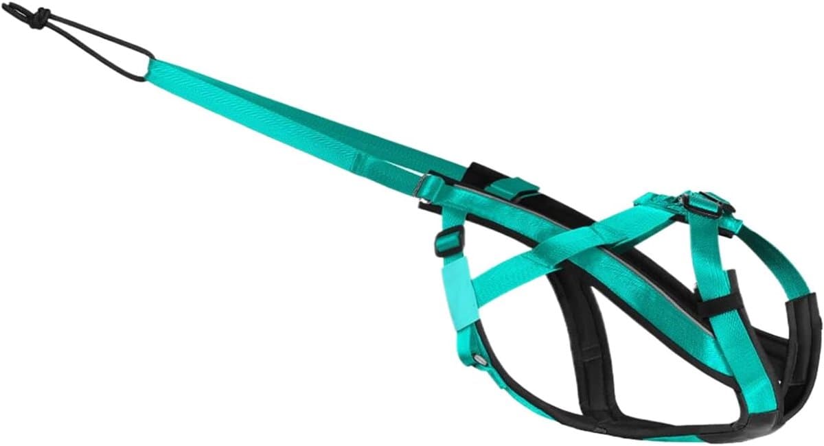 Hondenslee Tuigje - Harnas Hond - Outdoor Activiteiten - Reflecterend Veiligheidssysteem - Nek 40-55cm Borst 62-89cm - Groen