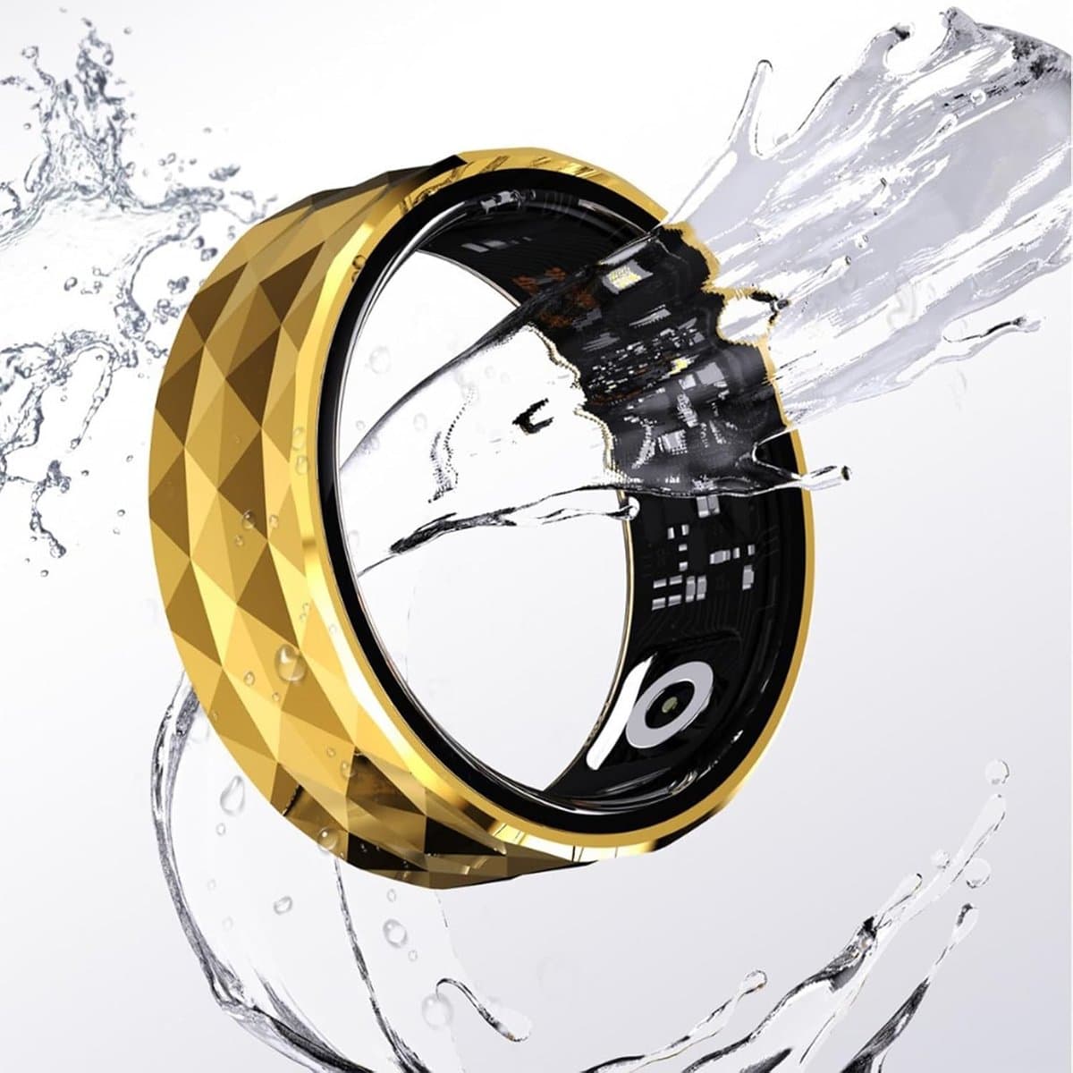 Slimme Ring - Fitness Tracker - Gezondheid Monitoren - IP68 Waterdicht - Maat 20 - Goud