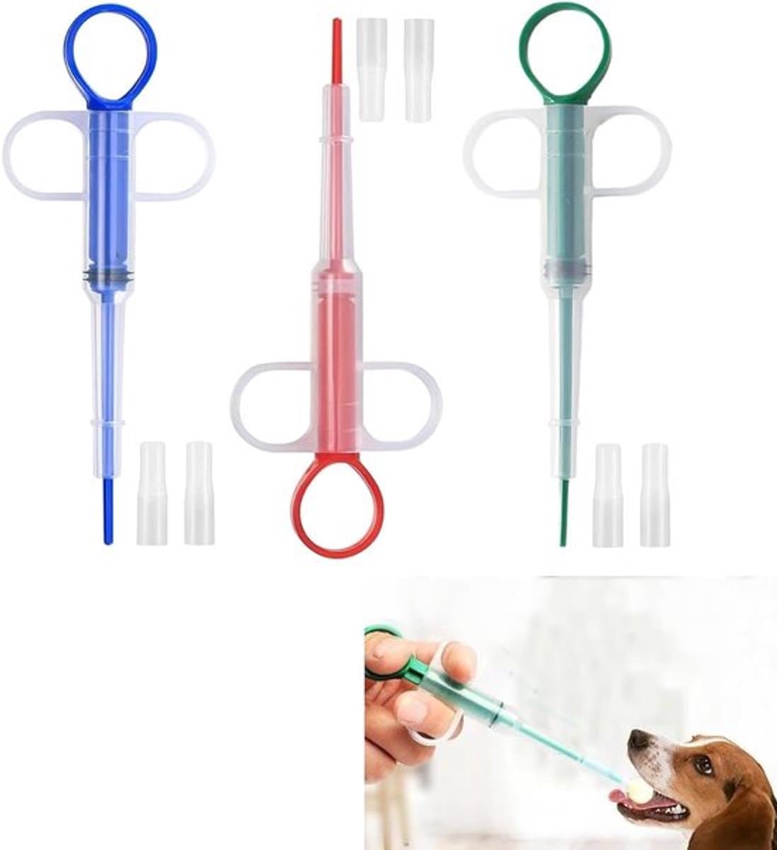 3 Stuks Siliconen Tablet Gevers voor Katten - Voedselveilige Pillen, Capsules en Medicijnen Dispenser voor Huisdieren