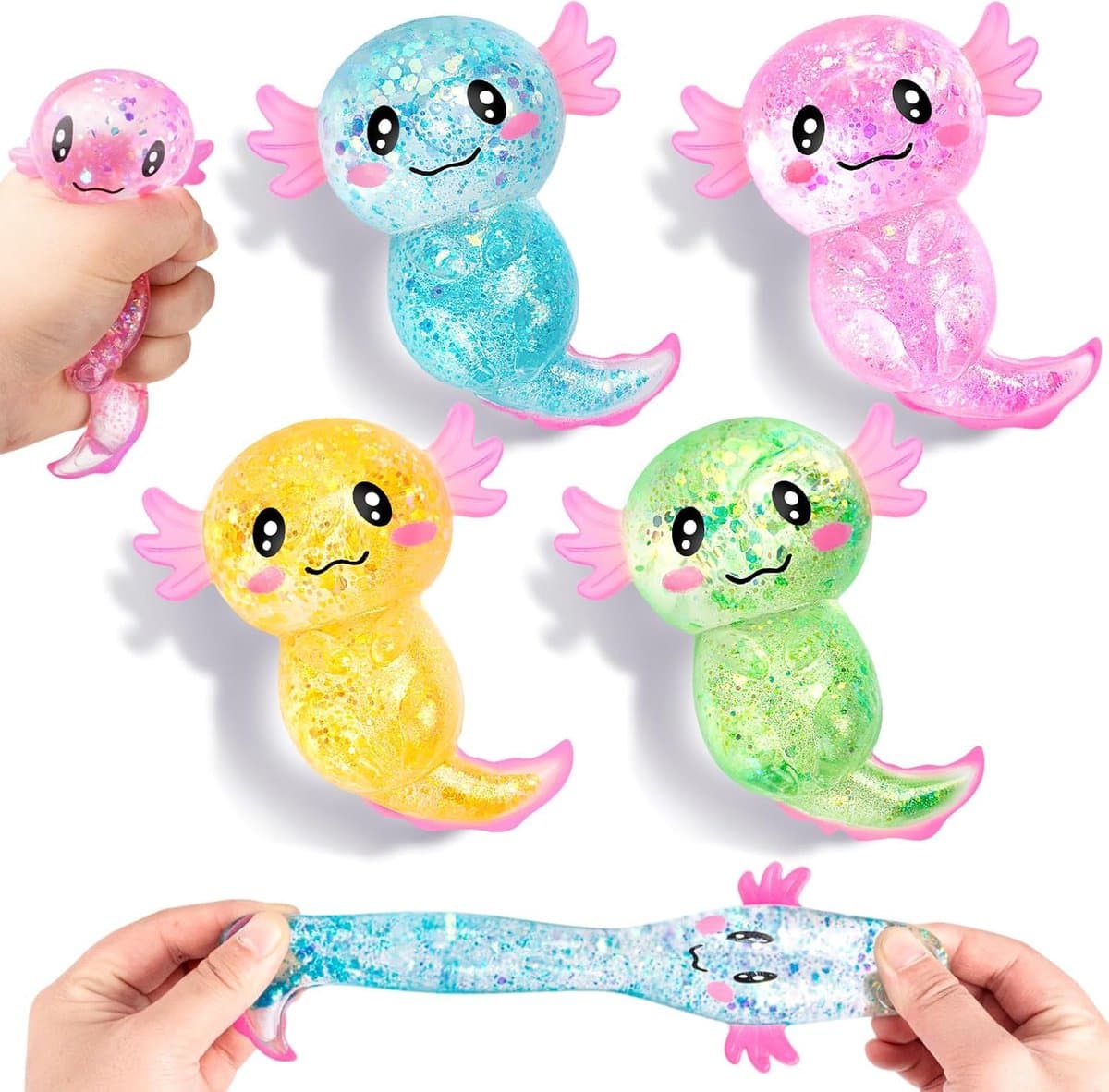 Axolotl Squishy stressbal - 1 exemplaar - Slow Rising - Squeeze