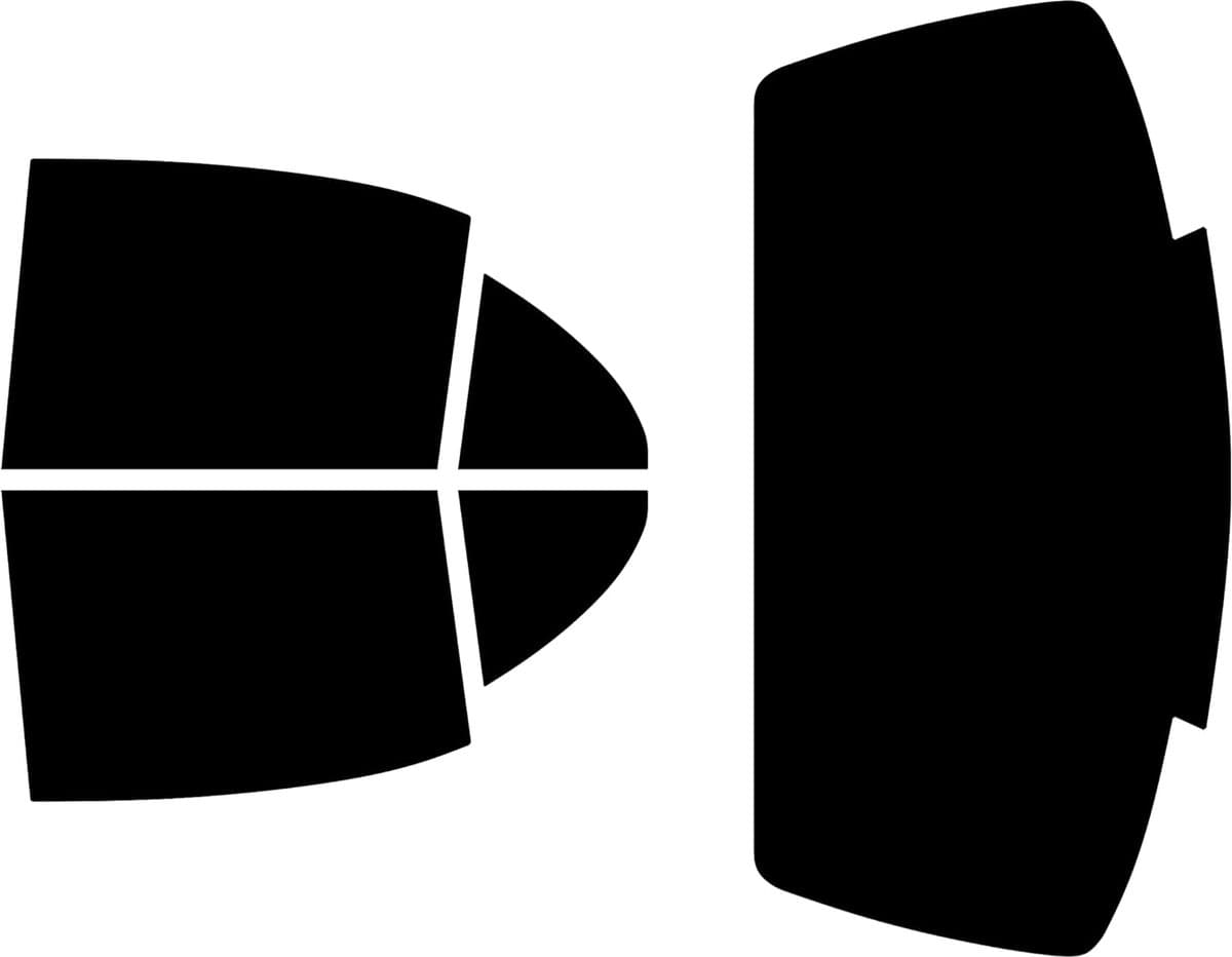 Autoruitfolie Set - Privacy Folie - Auto Personaliseren - Voorgesneden Pasvorm - Achterruit - Limo Zwart