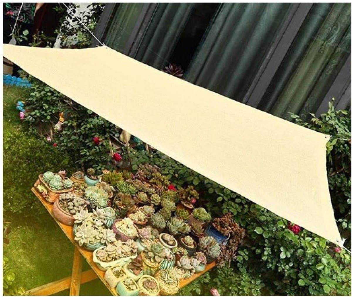 Schaduwdoek - Zonnedoek Schermdoek - Zonwering Creëren - UV-Bestendig Materiaal - 3x3m - Beige