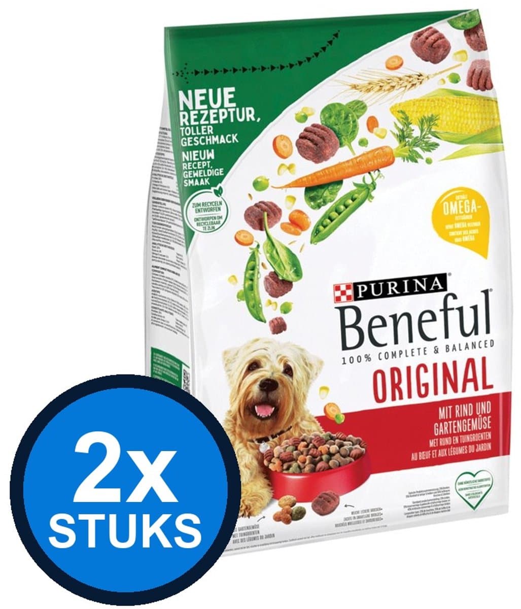 2x Beneful - Original Rund & Groenten - Hondenvoer Droogvoer - 2.8 kg