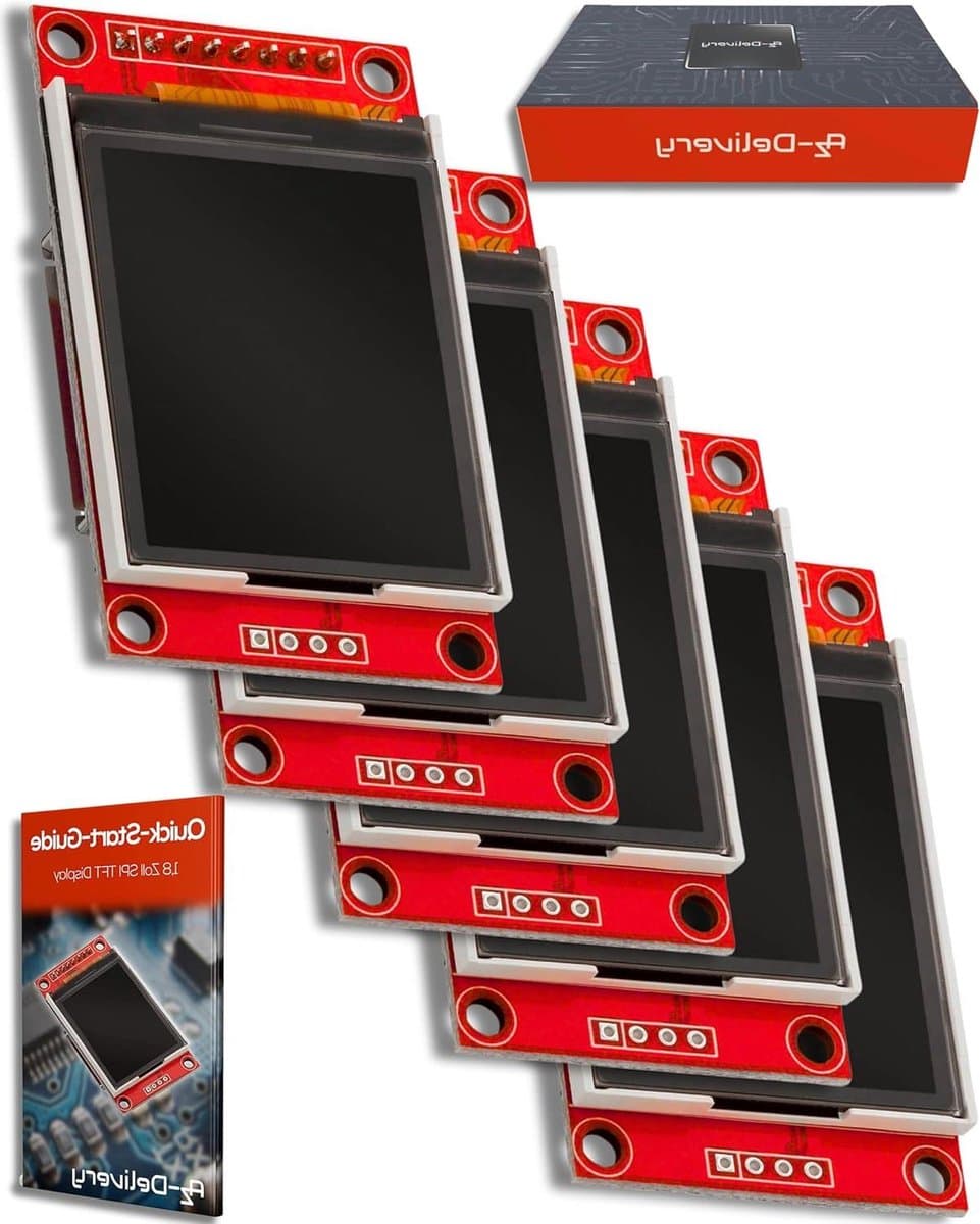 SPI TFT Display - 1.8 inch scherm - Microcontroller projecten - Geïntegreerde SD-kaartlezer - 128 x 160 pixels - Rood