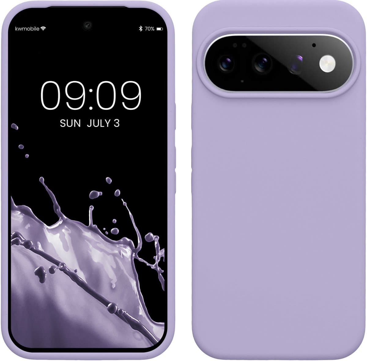 kwmobile telefoonhoesje geschikt voor Google Pixel 11 / Pixel 11 Pro - Hoesje met siliconen coating - Smartphone case in lavendel