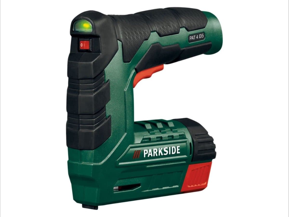 Niet en spijkerpistool - Tracker - Nietpistool - Spijkerpistool - Elektrisch spijkerpistool - Handtacker - Nagelpistool 1000 nietjes à 8 mm, inclusief 1000 nietjes à 6 mm, 500 spijkers à 10 x 1,2 mm en USB-laadapparaat