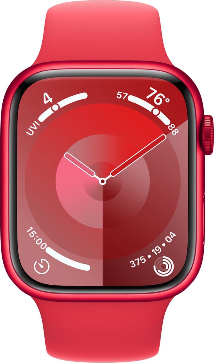 Apple Watch Series 9 - Rode Sport Band - 45mm - S/M