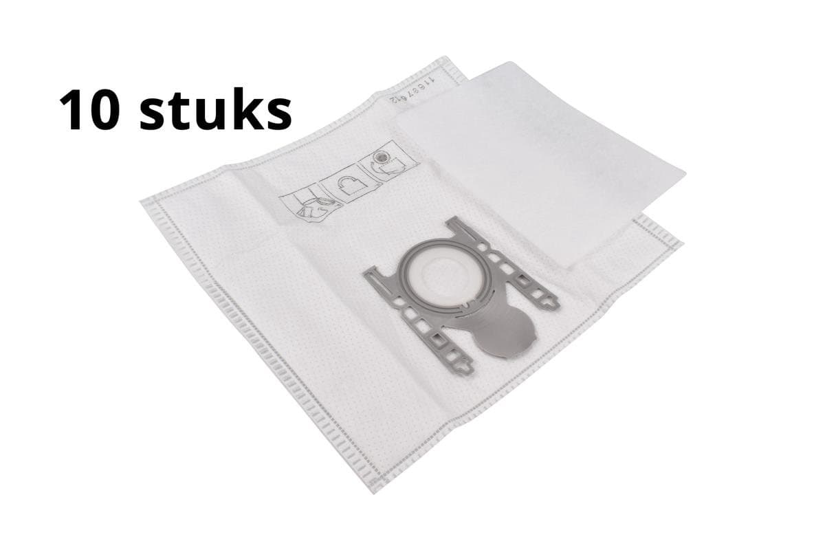Geschikt voor BOSCH. 10 stuks. Stofzuigerzakken voor BSGL5310, BSGL5318, BSGL5319, BSGL2Move, BSGL4... + uni motorbeschermingsfilter. COVAKO merk