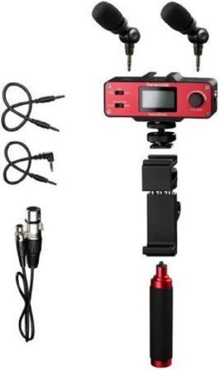 Saramonic SmartMixer, mini mixer met 2 x Microfoons om op camera of telefoon op te nemen
