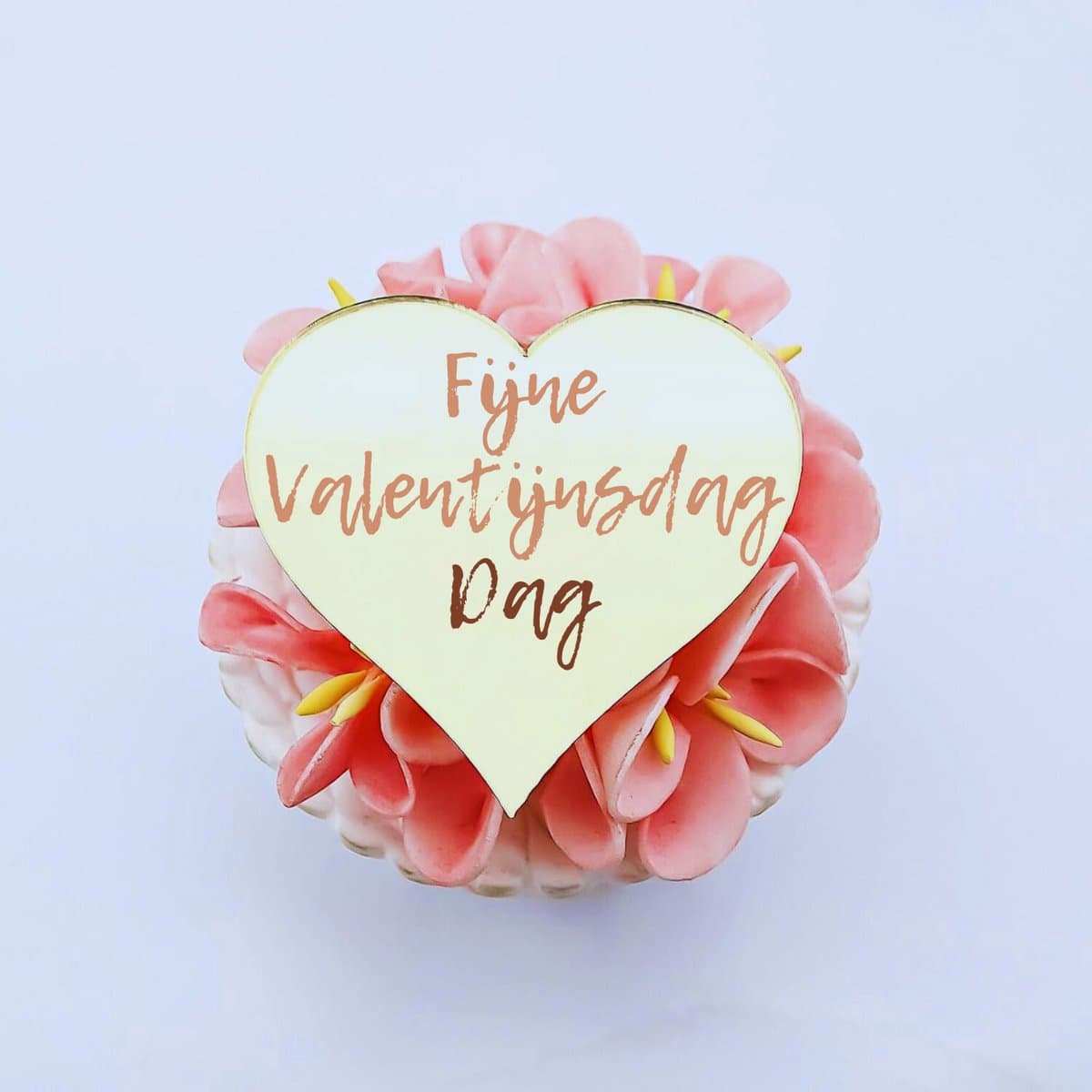 12 Valentijnsdag Acryl Cupcake Toppers - Hartvormige Love Toppers In Spiegel GOUD