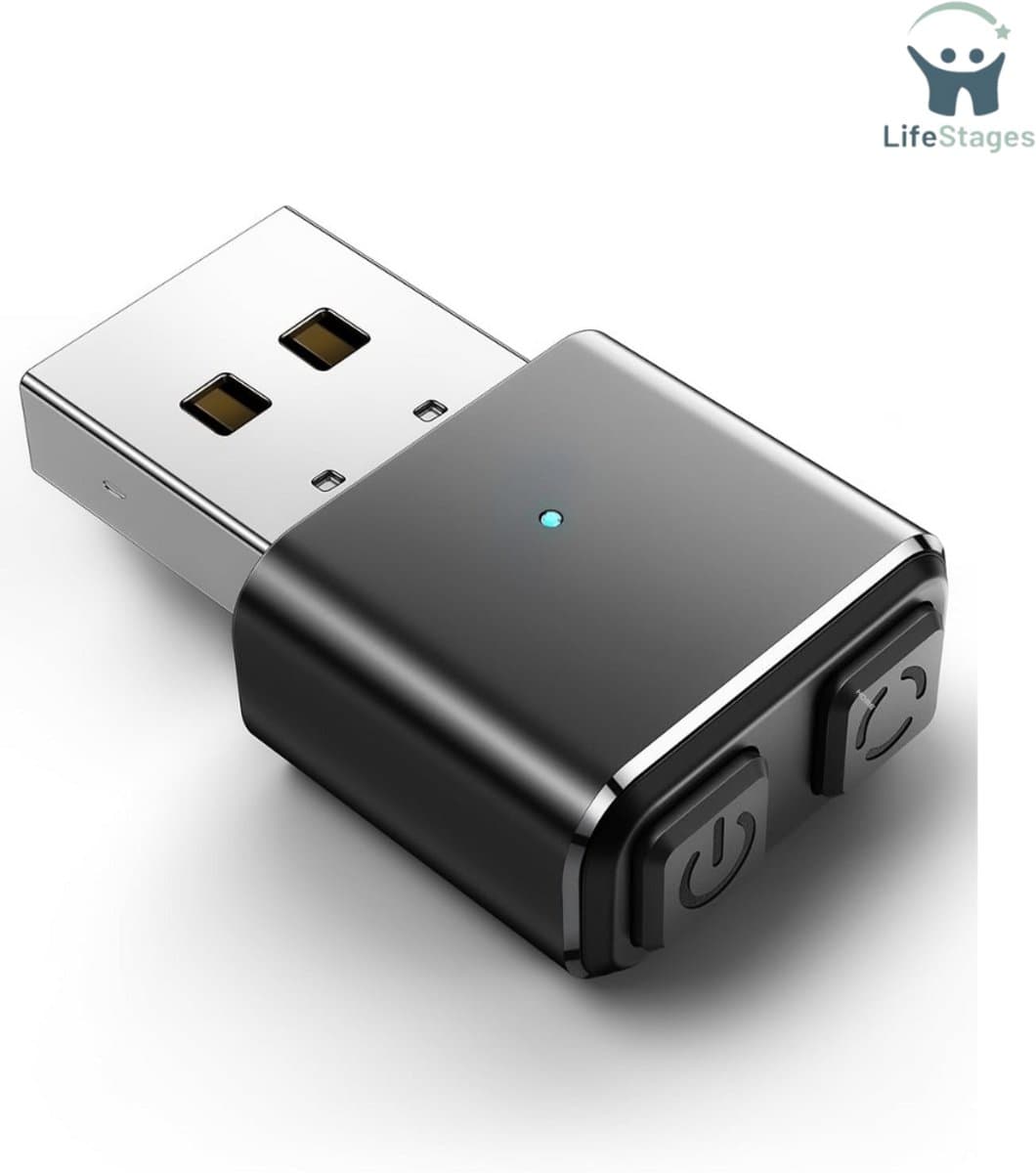 LifeStages - Mouse Jiggler - Metalen MuisJiggler - Niet Detecteerbaar - Houdt Computer/Laptop Wakker - USB-Muismover met Schakelaarknop - Automatische Muis - Jiggler met 3 Jiggeler-Modi - Stuurprogrammavrij - Plug and Play