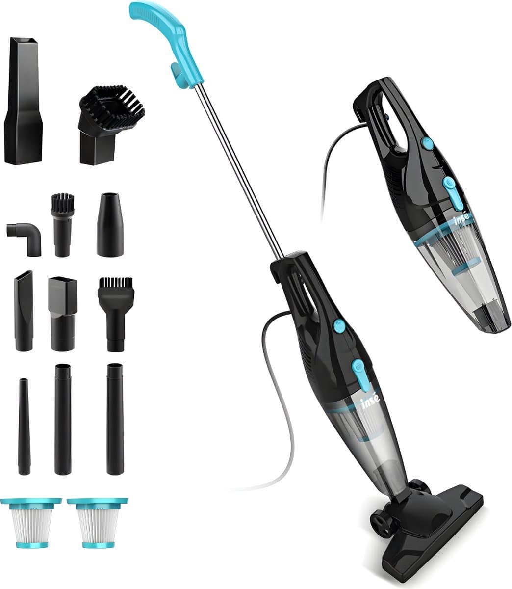 Steelstofzuiger Met Snoer - Handstofzuiger Met Steel - Kruimeldief Best Verkocht - Kruimeldief - Zwart
