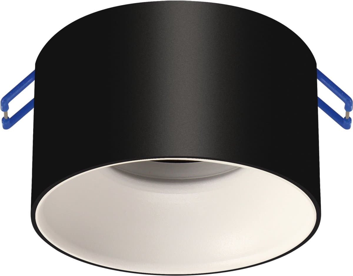 PANAMA - inbouwspot Armatuur - Rond - Zwart/Wit kleur - 85mm