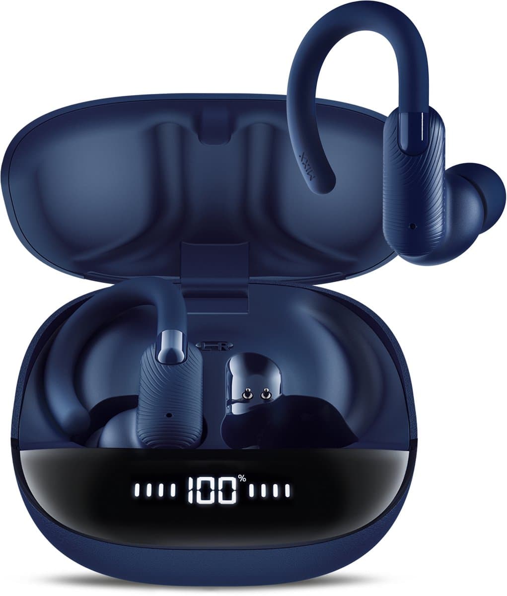 MIXX StreamBuds Sports Charge 2 - Draadloze Oordopjes - 3 Geluidsmodi - Qi - Blauw