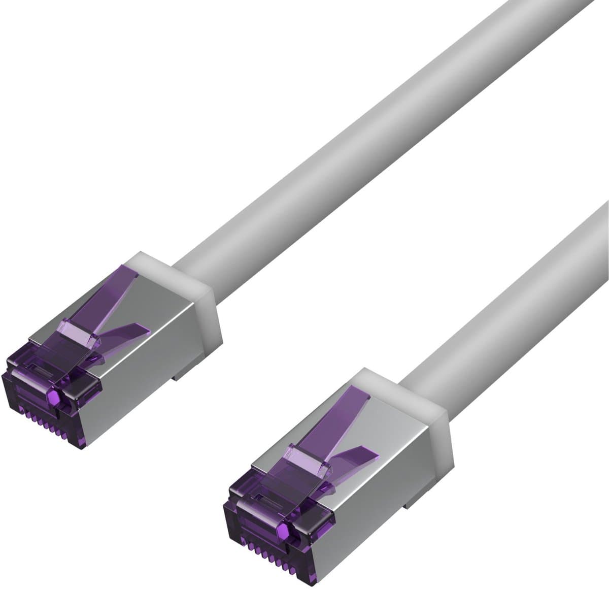 Flexline S/FTP CAT6a 10 Gigabit netwerkkabel / grijs - PVC - 1 meter