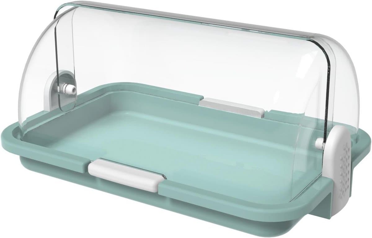 Compacte Groene Voedselcontainer voor Gebak en Brood - Ideaal voor Koelkast