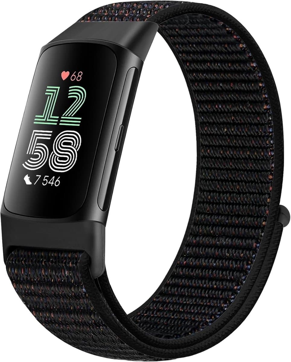 Nylon Sport Loop Vervangband voor Fitbit Charge 5 - Comfortabele en Duurzame Horlogeband voor Dames en Heren, Perfect voor Sport en Dagelijks Gebruik