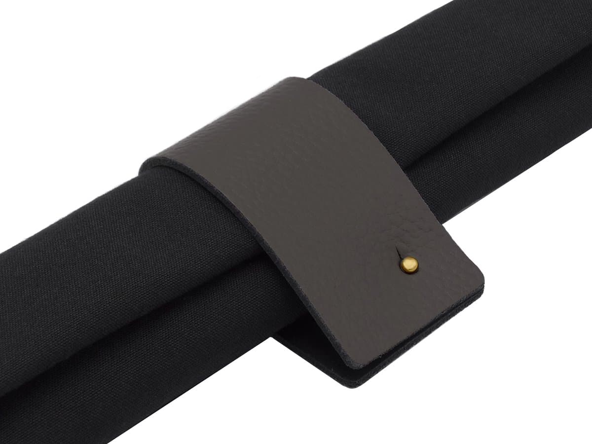NOOBLU DUBL servetringen - Gold edition - Kleur: Lead grey, Aantal: set van 4