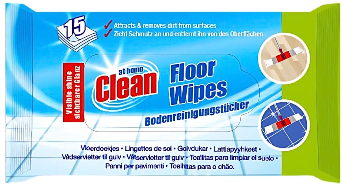 At Home Clean Hygiënische Vloerdoekjes 15 stuks