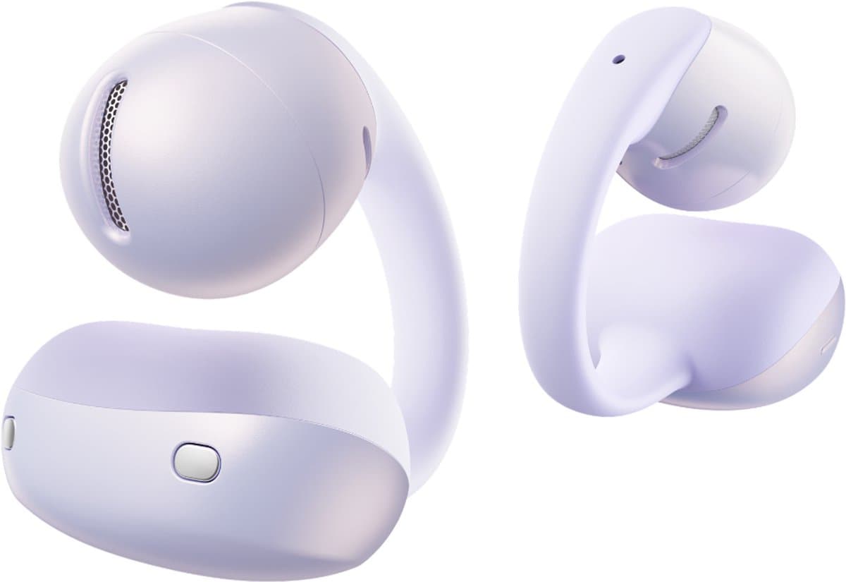 Shokz OpenDots Air Open-ear Clip-on Oortjes – Draadloze Oordopjes – Paars