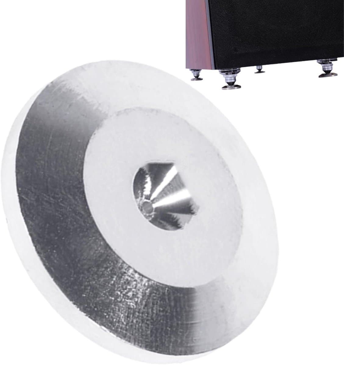 Audio Isolatie Voeten - Luidspreker Pads - Geluid Verbeteren - Zuiver Koper - 2.5 cm - Zilver Wit