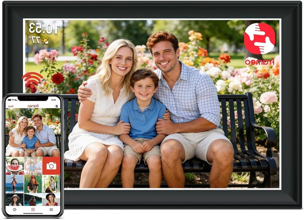 Digitale Fotolijst met Wifi - Fotolijsten - Frameo App - HD Kwaliteit - digitale display
