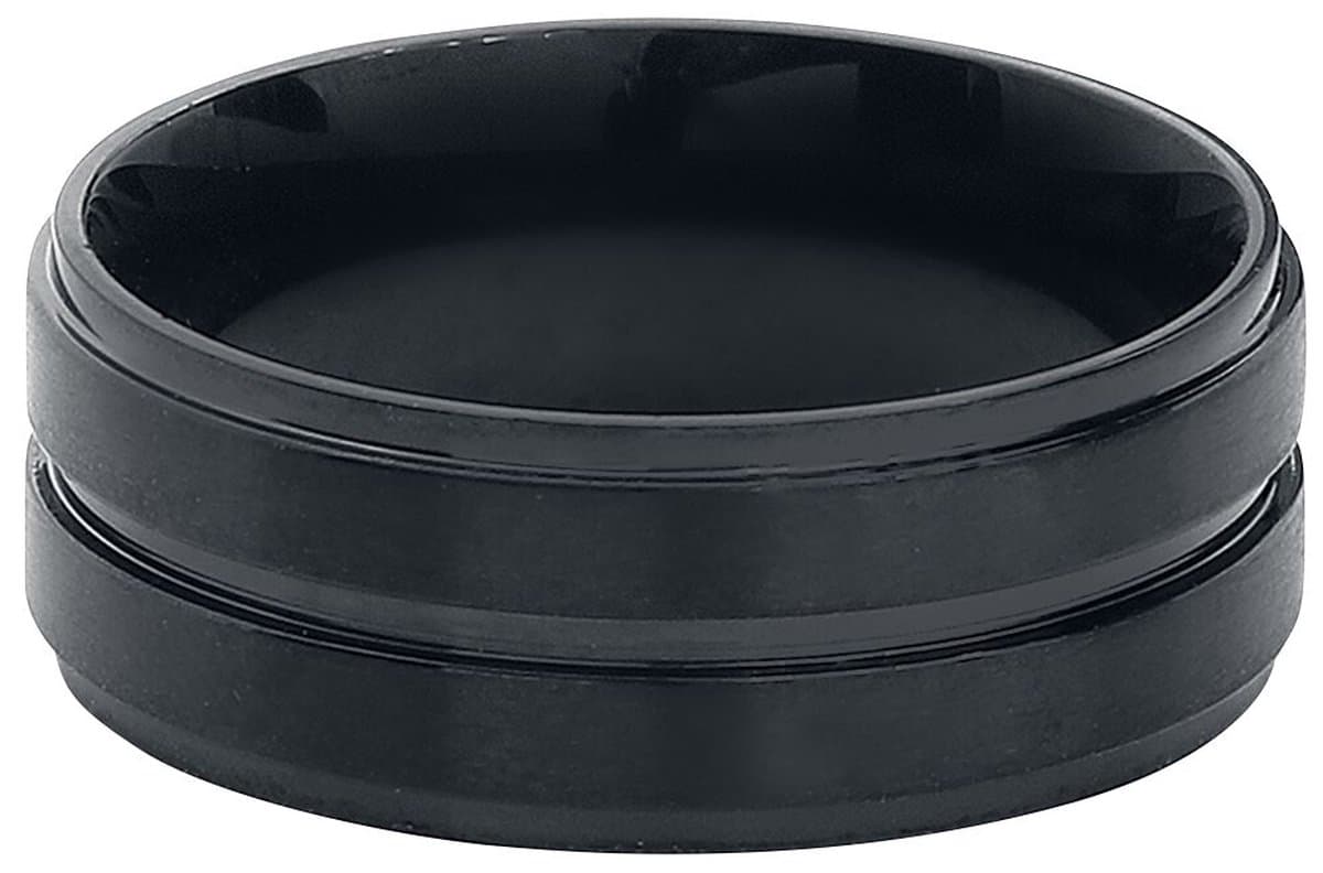etNox Basic Double Black Heren Ring - zwart - XS