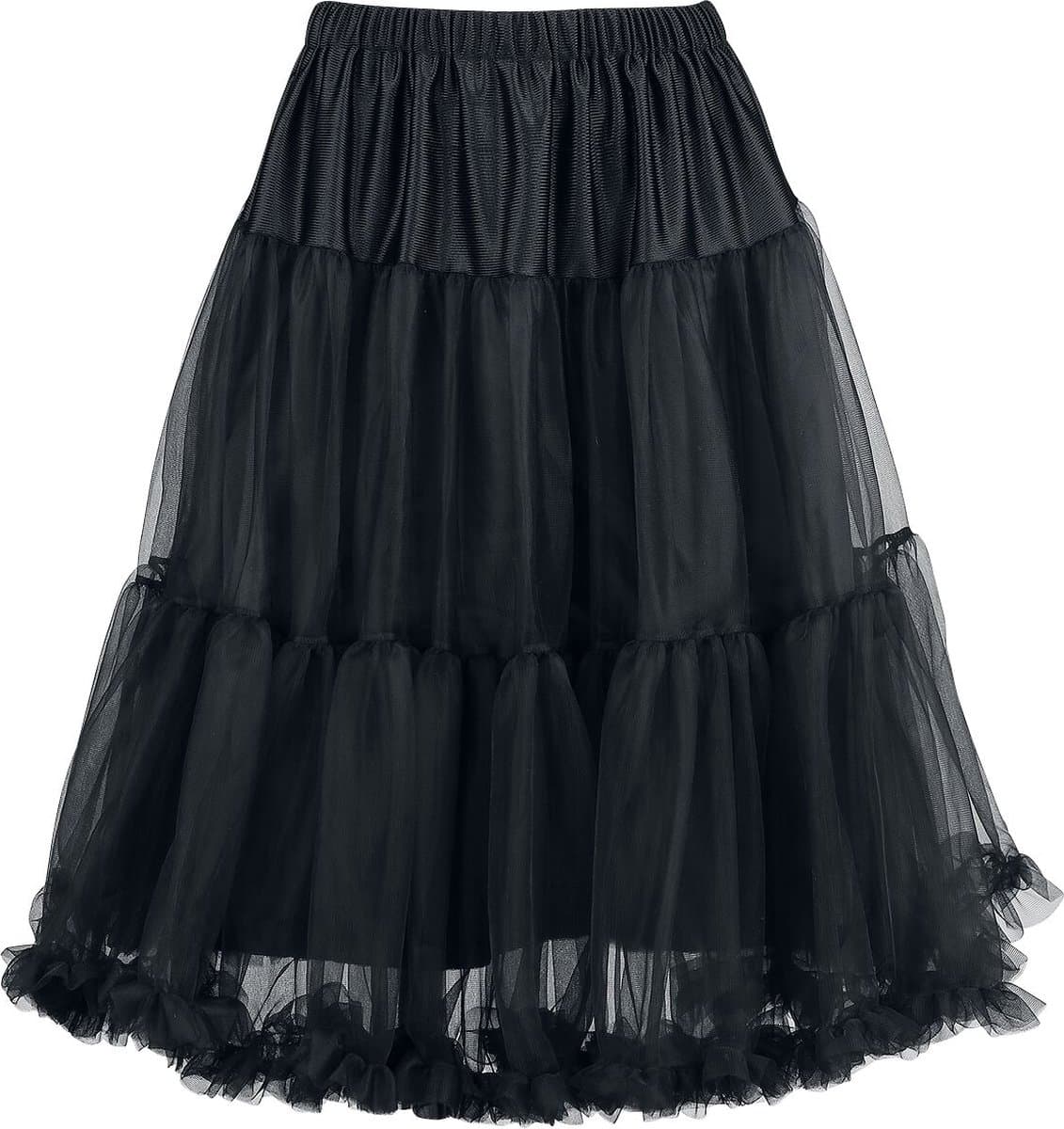 Hell Bunny Penelope Petticoat Dames Midirok - zwart - XL-XXL
