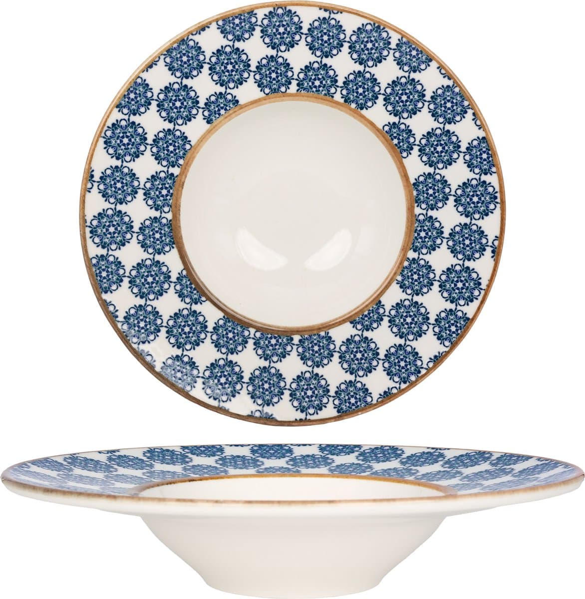 Bonna Pastabord - Lotus - Porselein - 28 cm (400cc) - set van 2
