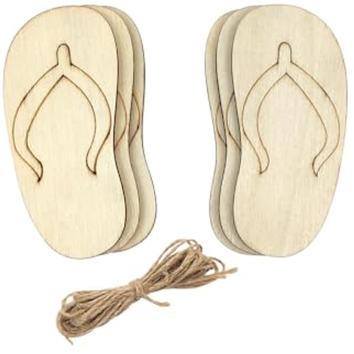 30 Stuks Houten Flip-Flop Slippers voor Ambachten en DIY