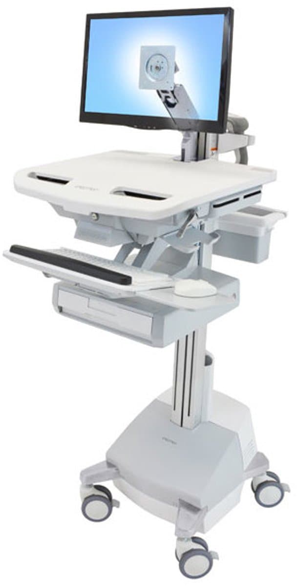 Ergotron StyleView Aluminium, Grijs, Wit Vlakke paneel Multimediawagentje